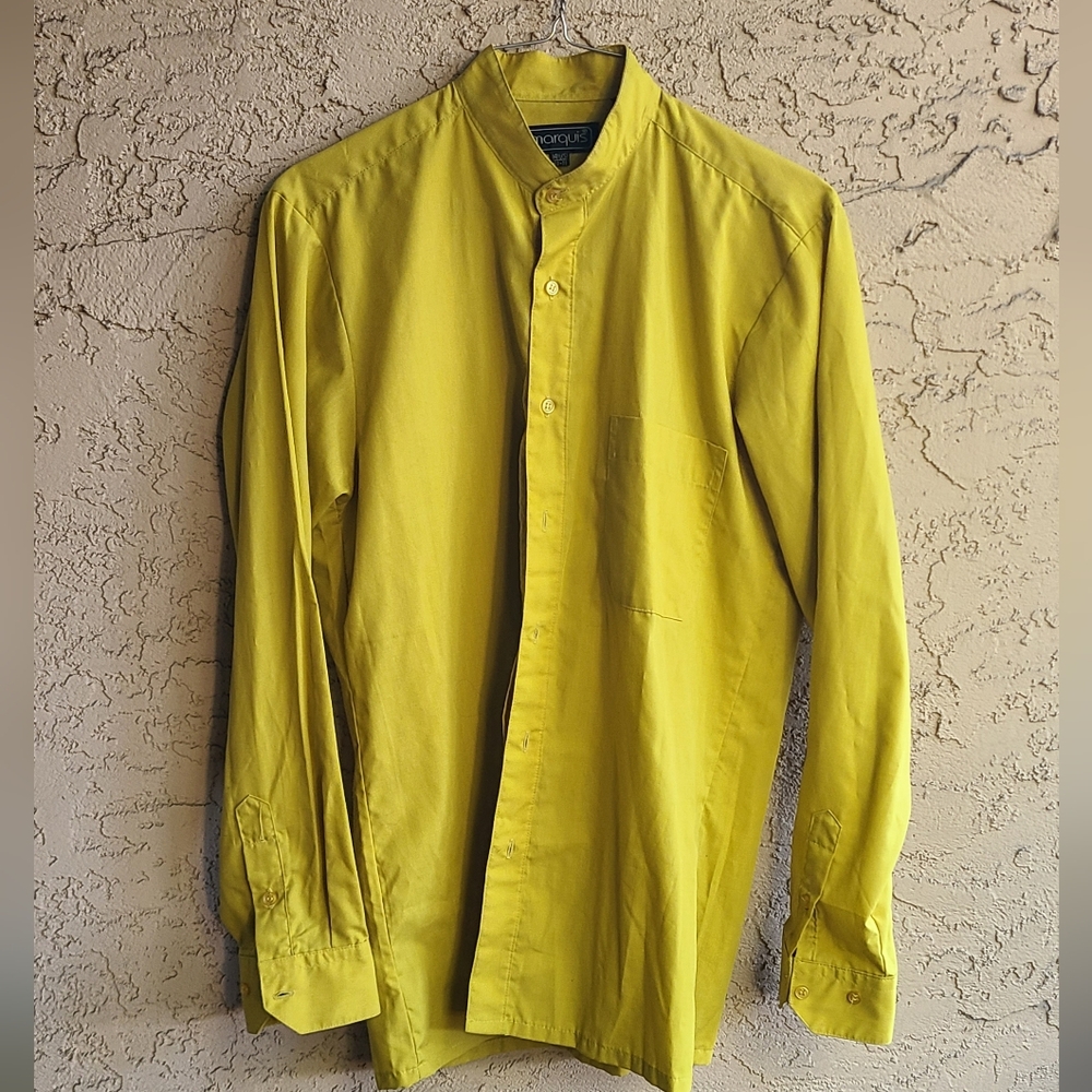 MARQUIS Mens Mandarin Collar Shirt - Size S